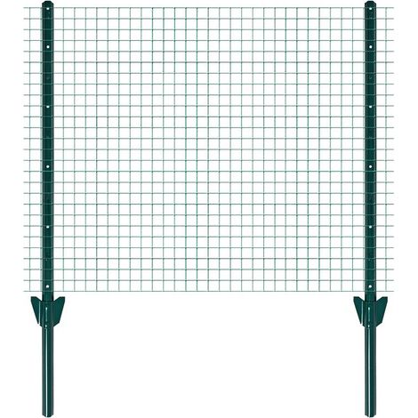 Zaunset Volierendraht Gartenzaun 1 x 25 m Drahtzaun 12 mm Zaun Komplett-Set Grün