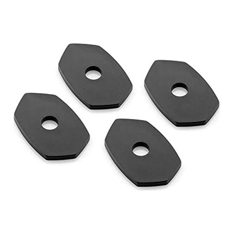 1 Paire Plaques D'adaptation Aluminium Noir 30x48mm Pour Clignotants Moto Kawasaki Z Er6 Versys