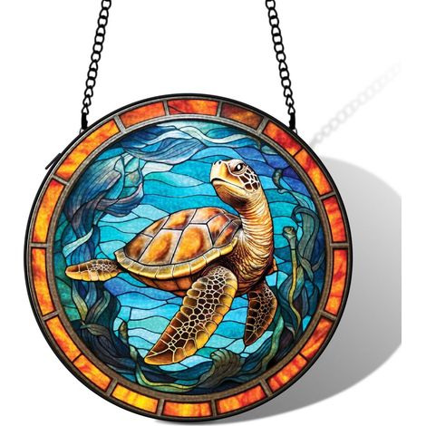 Attrape-soleil renard vitrail 9 cm décoration fenêtre suspendue animal décoratif cadeau femme (1/5)