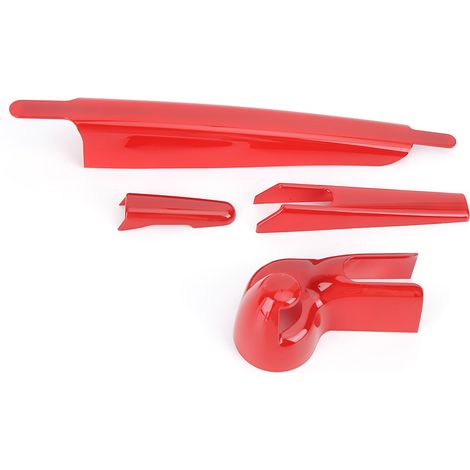4 pare-soleil déco protection balai d'essuie-glace arrière pour Jeep Wrangler JK 2007-2017, garniture chromée noire, kit de 4 pièces (1/5)