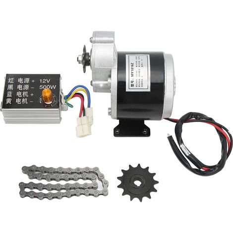 Kit de chaîne à engrenages 12V, 350W, 500W, contrôleur brossé, engrenage 13T, 38 maillons, pour vélos électriques, Tricycles (1/5)