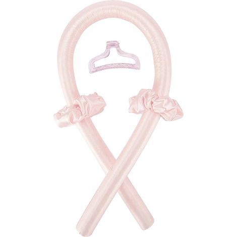 Ruban de fer à friser sans chaleur en soie rose - (1/5)