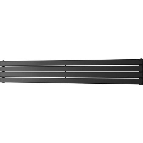 Typhoon Axis - Black Horizontal Radiator H272mm x W1800mm Single Panel