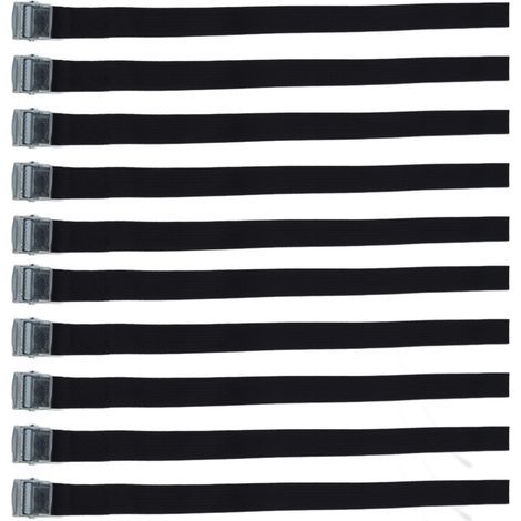 10 sangles de fixation en nylon résistant à la saleté avec boucles en alliage de zinc pour bagages et marchandises (1/5)