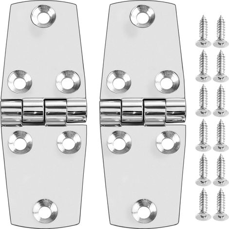 2 pièces charnières de porte, acier inoxydable sus316, 38 x 102 mm, roulements fluides, pour yacht camping-car navire (1/5)