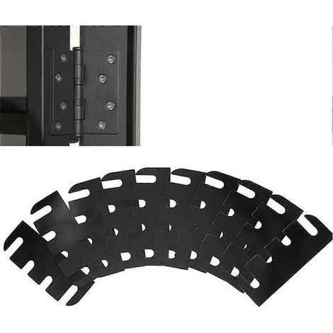 Kit de réparation de charnières de porte (10 cales) pour combler les espaces entre les charnières de portes intérieures. (1/5)