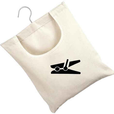 Cestino porta mollette da appendere, borsa porta mollette, porta spilli, 32 x 28 cm