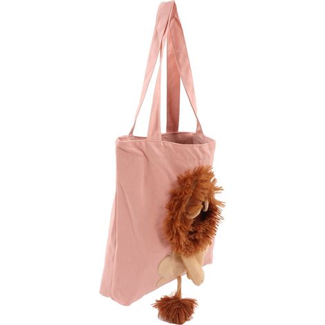 Sac en toile pour animaux de compagnie, mignon, en forme de lion, multifonctionnel, portable, à porter à l'épaule, pour chat de moins de 2,7 kg (type 1). (1/5)