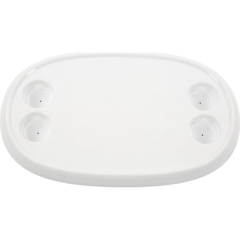 Table à manger pour bateau avec 4 porte-gobelets, bureau amovible, rectangulaire, blanc, 680x410mm, pour camping-car, caravane, RV, Yacht (1/5)