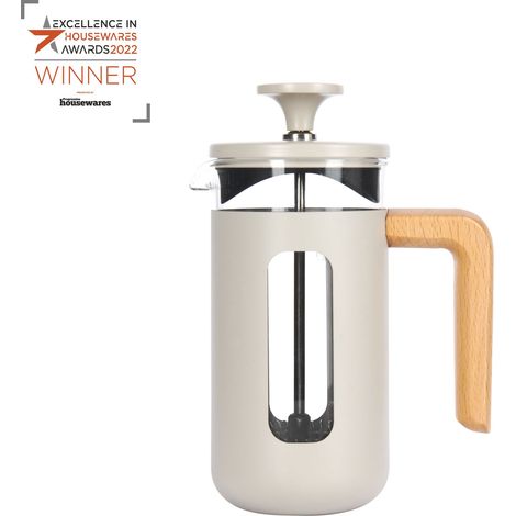 La Cafetière Pisa Cafetera de Acero Inoxidable, Tres Tazas, Latte, Estuche de Regalo