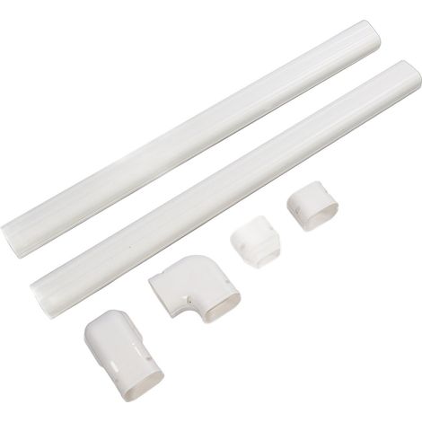 Ensemble de tuyaux en PVC 410 J avec cache-tuyau décoratif imprimable pour climatiseurs mini-split et centraux (1/5)