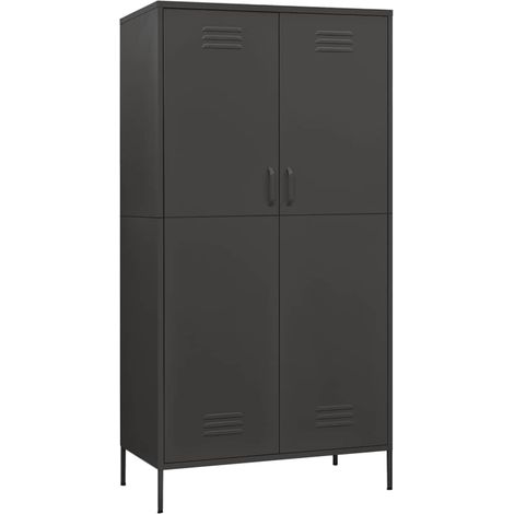 Garde-robe Anthracite 90x50x180 cm Acier (1/5)