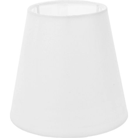 Abat-jour moderne en tissu : abat-jour E14 blanc en tissu pour lampe de table - Idéal pour les petites lampes de chambre, de bureau ou de salon. (1/5)
