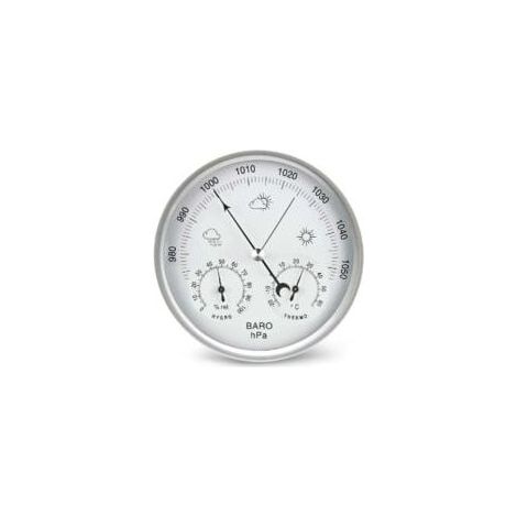 Station météo baromètre à cadran analogique avec thermomètre hygromètre mesures de pression atmosphérique simplicité et facile à lire (1/3)