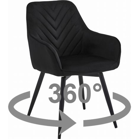 Chaise - leobert - velours noirpieds noirs (1/5)