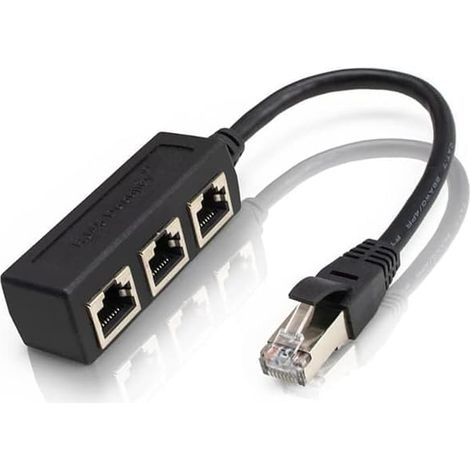 Concentrateur Ethernet LAN - Répartiteur réseau Ethernet RJ45 - 3 en 1 (1/5)