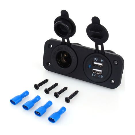 Divisor de enchufe de encendedor de cigarrillos automático con doble USB para coche, cargador de 12 V, adaptador de corriente