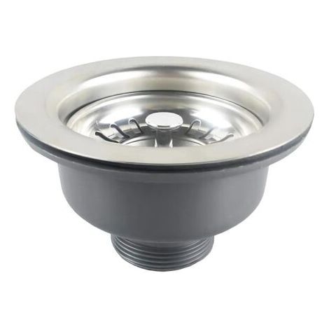 Bonde D'évier sans Trop Plein Panier Inox ø 110 mm 1½", Acier Inoxydable + ABS, Bonde + Panier (1/5)