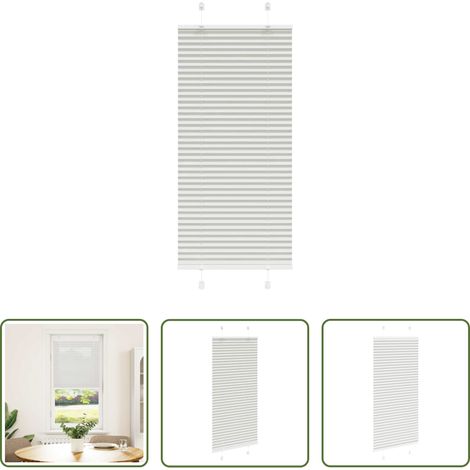 Fensterrollos - Plissee Hellgrau 65x150 cm Stoffbreite 64,4 cm Polyester (1/5)