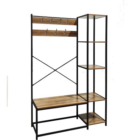 INDUSTRIAL APPENDIABITI METAL/QUERCIA 110X40X180 CM- 1,0 pz