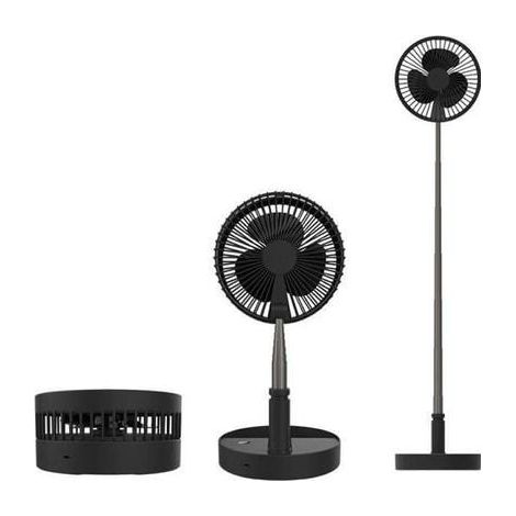 Fishtec Ventilateur de table sans fil rechargeable 4 vitesses Niveau sonore 30 dB Pliable et orientable 180° Pour camping et extérieur