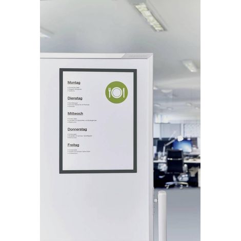 Magnetoplan magnetofix-Magnetrahmen, 5 Stück, grau, A5 5 Stk
