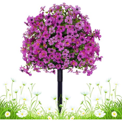Buissons Artificiels, Faux Buissons, en Boules Violet de 60 cm Résistantes (1/5)