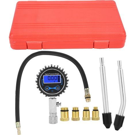 Kit de testeur de réparation de jauge numérique de détection de pression de cylindre de moteur de 3 à 300 PSI. (1/5)