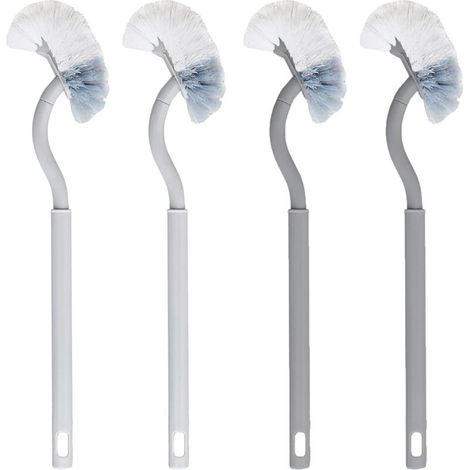 gebogene Toilettenbürsten, doppelseitige Reinigungsbürste, Toilettenbürste mit längerem Griff, Toilettenbürste zur Desinfektion und Reinigung des unteren Toilettenbereichs