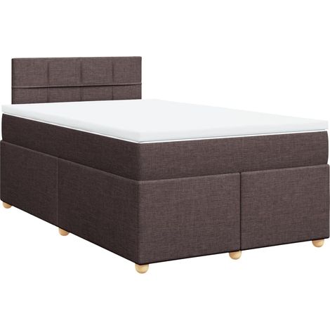 Maison Exclusive - Giroletto a Molle con Materasso Marrone Scuro 120x190cm Tessuto