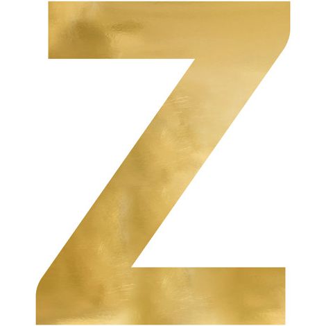 Letra de espejo ''Z'', dorada, 47x60 cm (1/3)
