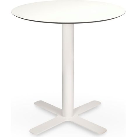 Mesa redonda interior Ø70 blanco - blanco GOYA HPL garbar