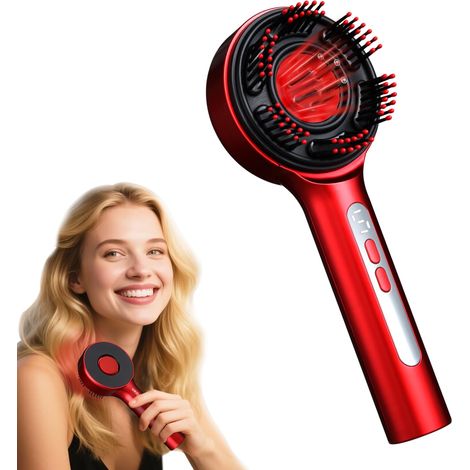 Peignon de massage pour cuir chevelu - Brosse rechargeable sans fil portable pour les soins du cuir chevelu avec applicateur d'huiles essentielles, pour les cheveux et la nutrition du cuir chevelu (1/5)