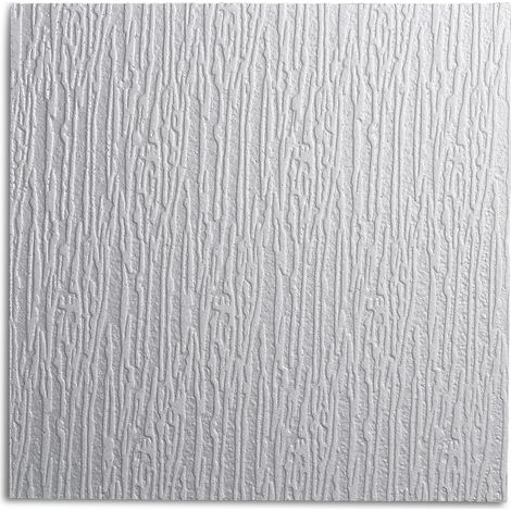 DECOSA Dalle de plafond Hamburg - polystyrène - blanc - effet crépi - 50 x 50 cm - 8 sach. (=16 m2) (1/7)