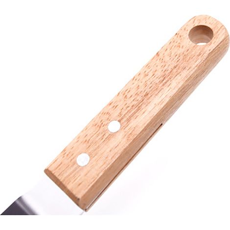 10-Zoll-Pizzaschaufel aus Edelstahl mit Holzgriff, Kuchenschaufel, Backwerkzeug zum Schneiden von Käsepizza, Küchenzubehör (1/3)