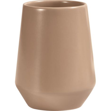 Gobelet en Céramique 300 ML, Élégant et Pratique pour Votre Salle de Bain, Design Moderne, Idéal pour Un Usage Quotidien, 9x9x11.5 cm, Grès (1/4)