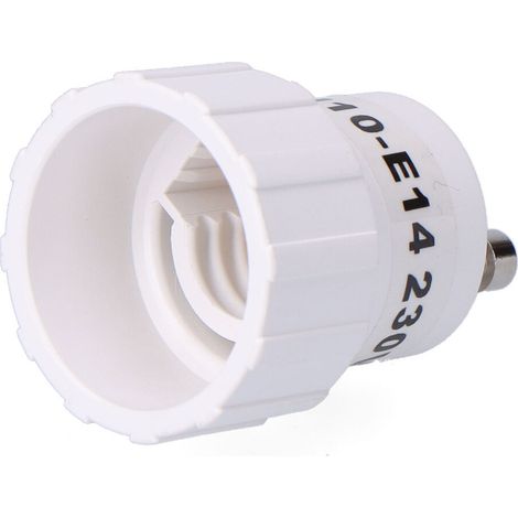 Convertidor de gu10 a e14, 2 a 230 v, blanco, ø29 x 40 mm (retractilado) (1/2)