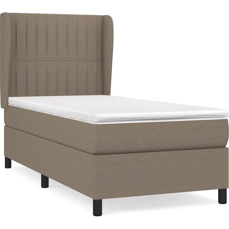 Maison Exclusive - Giroletto a Molle con Materasso Tortora 90x200 cm inTessuto (1/5)