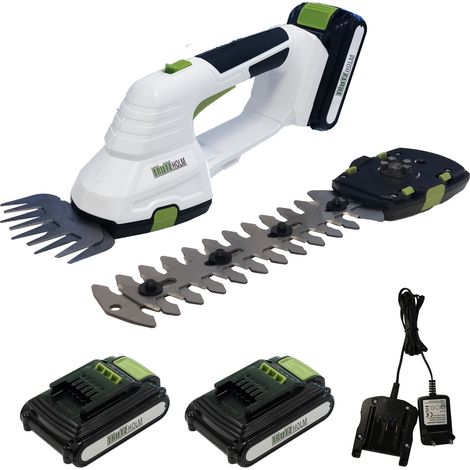 Akku Grasschere 2-in-1 inkl. 2.0Ah Akku 10 cm Gras- und 20 cm Strauchklinge Akku Rasenkantentrimmer 1 (1/5)