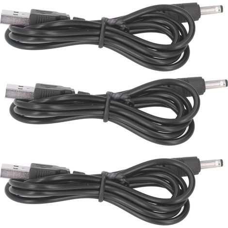 Câble d'alimentation 5V USB pour ventilateur, enceinte, téléphone - Lot de 3 pièces (1/5)