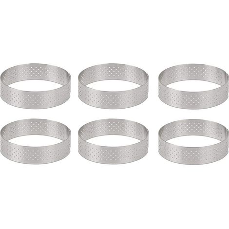 6 pièces de cuisson rondes en acier inoxydable résistant à la chaleur-8 cm-Fei Yu (1/4)