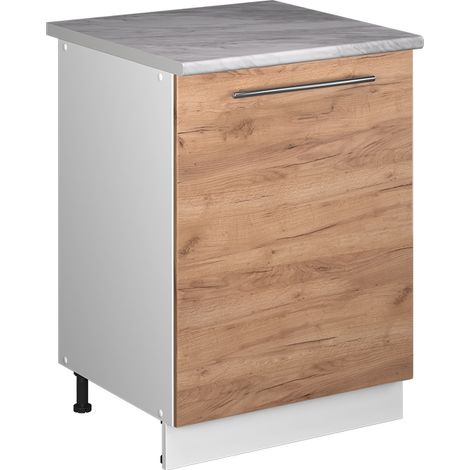 Spülenunterschrank Fame-Line, Goldkraft Eiche/Weiß, 60 cm, Vicco (1/5)