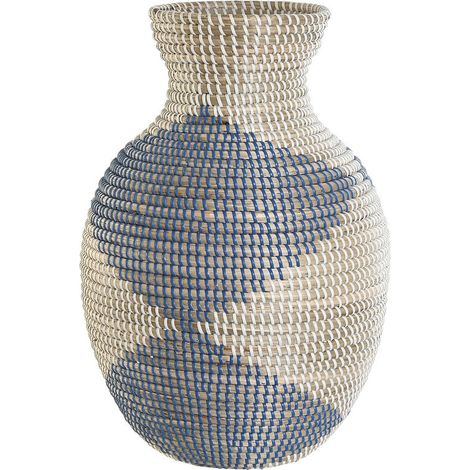 Vase dkd home decor natürlich mediterran blau 31 x 31 x 50 cm (1/2)