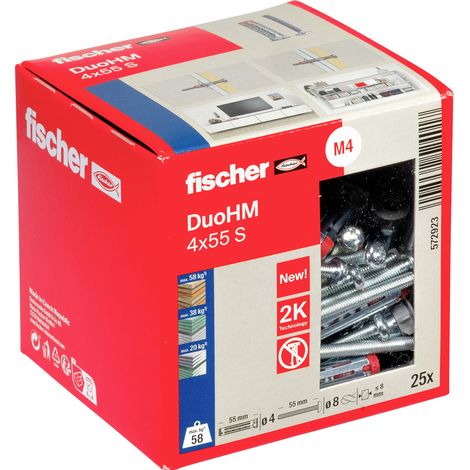 Fischer 572923 DuoHM 4x55 S PH TX Hohlraumdübel 55 mm 25 St.