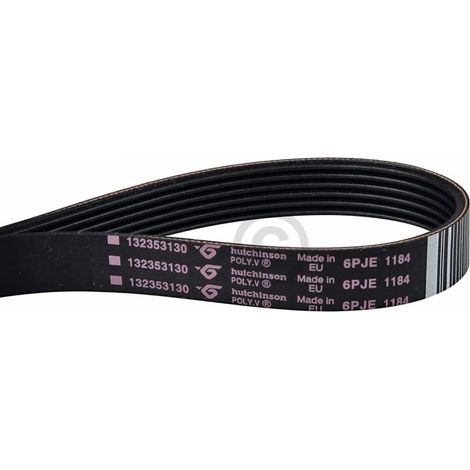 Courroie striée en V compatible avec AEG 132353130/9 1184PJ6E élastique pour lave-linge (1/4)