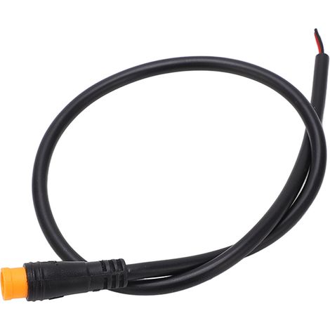 Câble d'extension à 3 conducteurs pour vélo électrique, âme en cuivre, matériau PVC, câble d'extension pour capteur d'accélérateur et de frein, adapté aux accessoires de vélo, connecteur mâle 200 V CA (1/5)