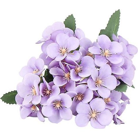 Branche de bégonia artificielle avec tige, 5 fourches, 35 têtes, pour la maison, les mariages et les fêtes, fausse pomme d'ornementviolet (1/5)