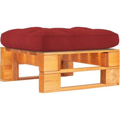 vidaXL Pouf palette de jardin marron miel bois de pin imprégné (1/5)