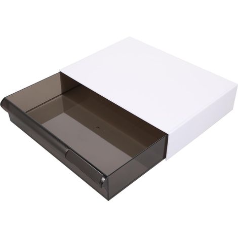 Organiseur caché sous bureau tiroir autocollant en plastique (1/5)