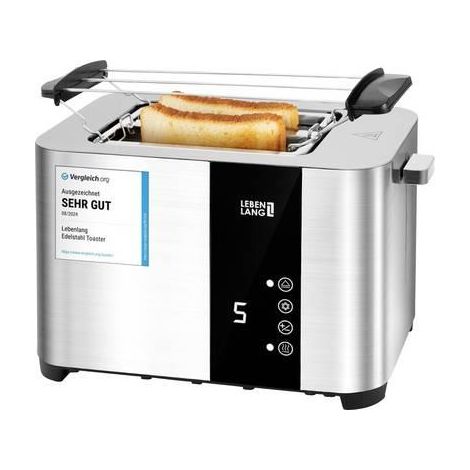 Lebenlang LBL9898 Tostapane Elettrico Argento-Grigio Moderno